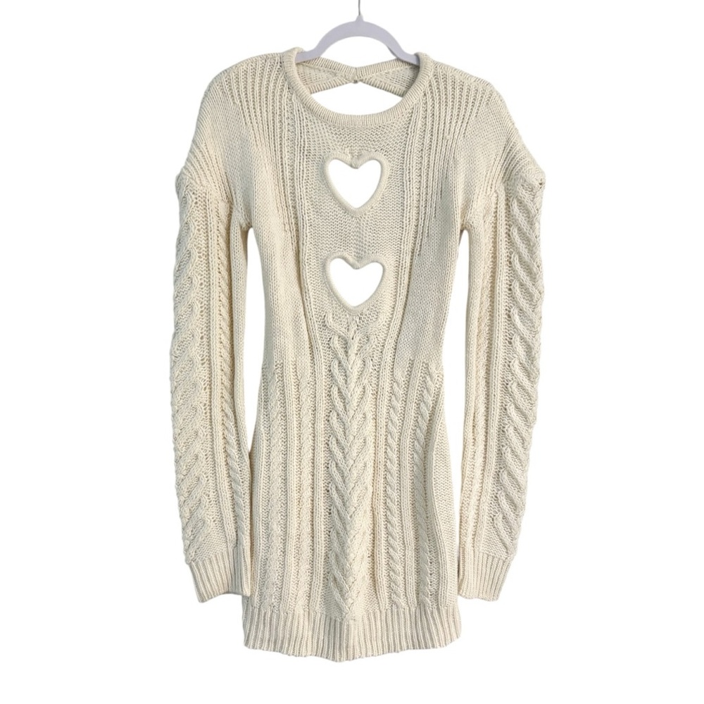 For Love and Lemons Vera Sweater Dress - Heart Cutout - NWT - Picture 4 of 10